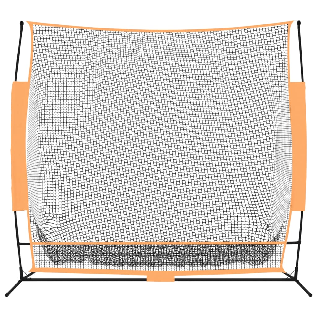 Golf-Übungsnetz Schwarz und Orange 215x107x216 cm Polyester