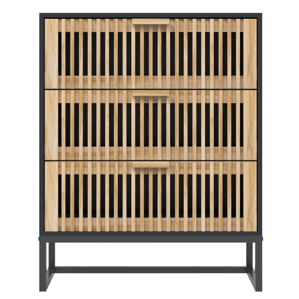 Sideboard Schwarz 60x30x75 cm Holzwerkstoff