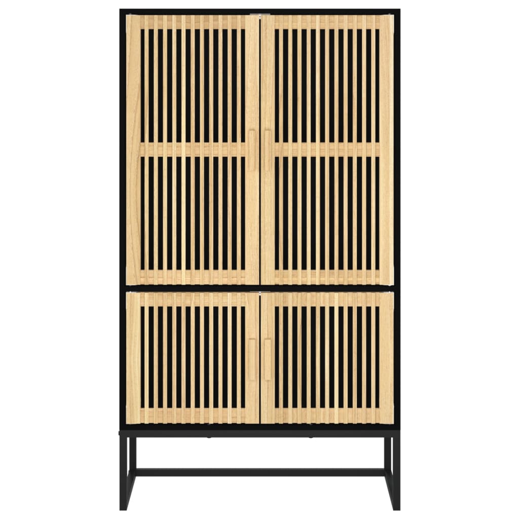 Highboard Schwarz 70x35x125 cm Holzwerkstoff