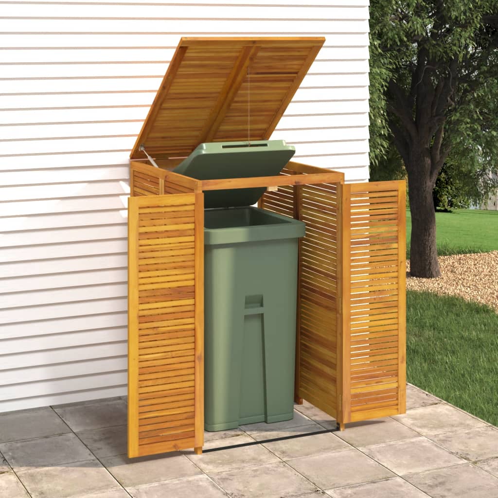 Garbage can box for 1 ton 70x89x117 cm solid wood acacia