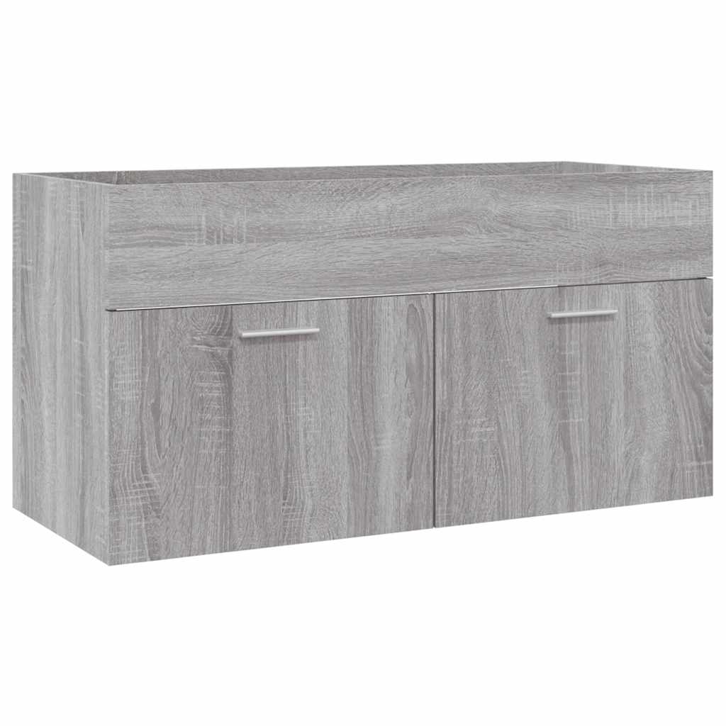 2-piece bathroom furniture set gray Sonoma wood material