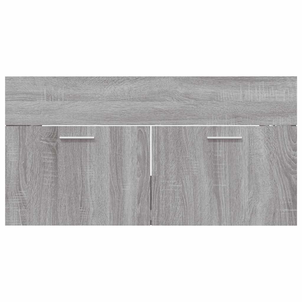 2-piece bathroom furniture set gray Sonoma wood material