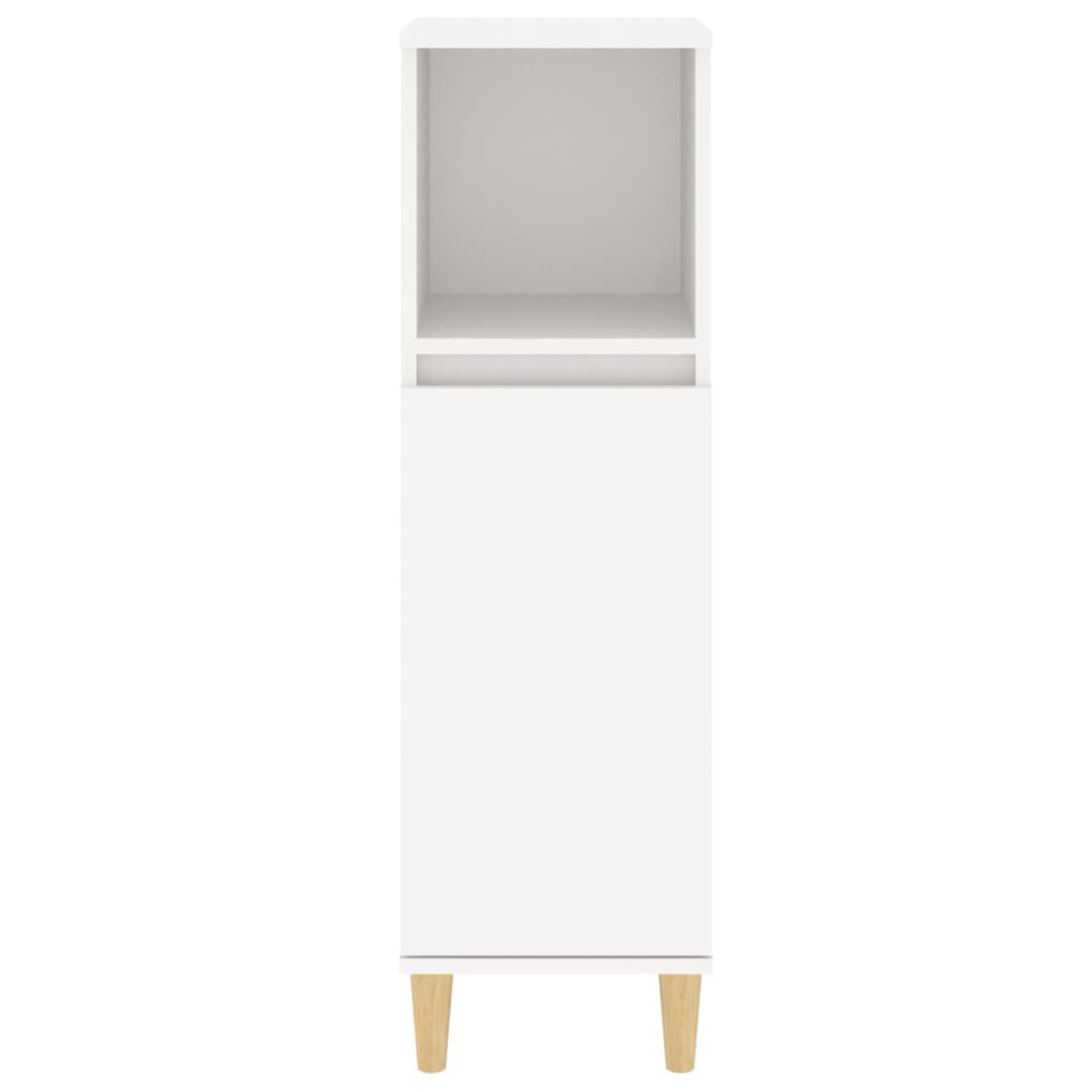 Bathroom Cabinet White 30x30x100 cm Wood Material