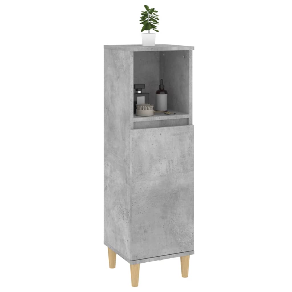 Bathroom cabinet concrete gray 30x30x100 cm made of wood