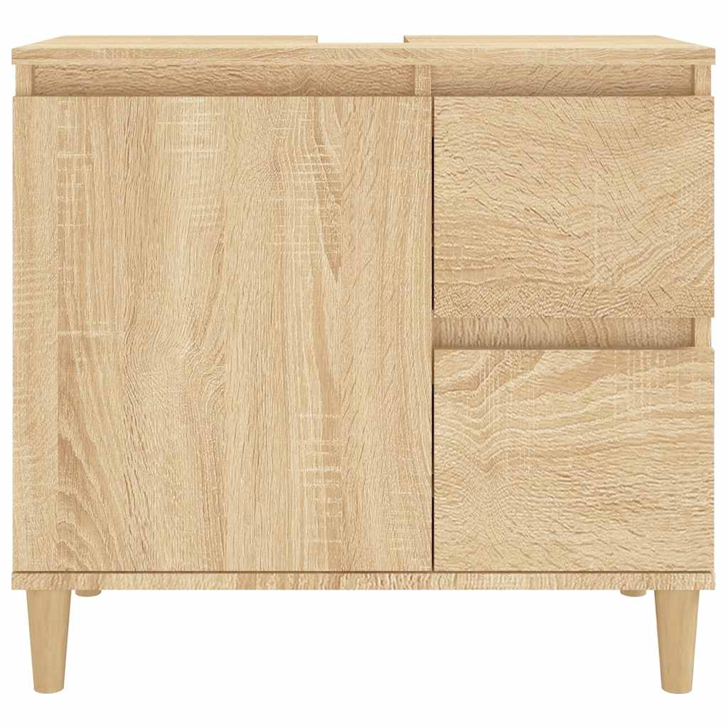 Bathroom Cabinet Sonoma Oak 65x33x60 cm Wood Material