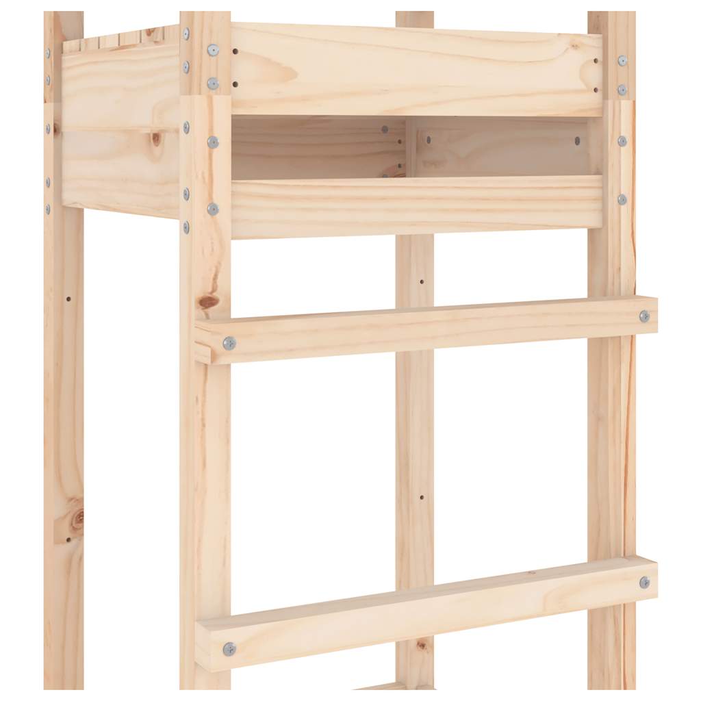 Play tower 52.5x46.5x206.5 cm solid pine wood