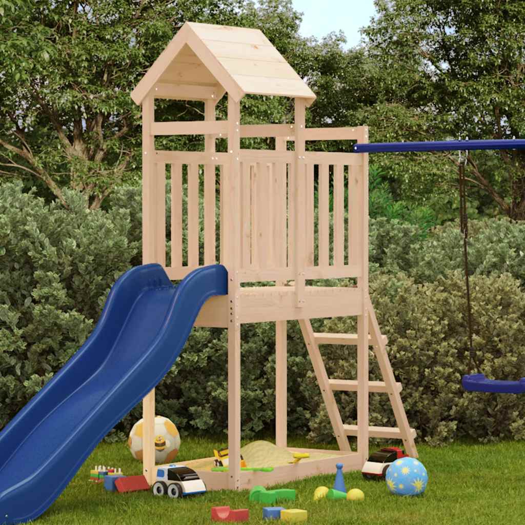 Play tower 53x110x214 cm solid pine wood