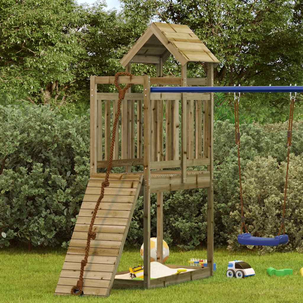 Play tower 52.5x110.5x214 cm pinewood impregnated