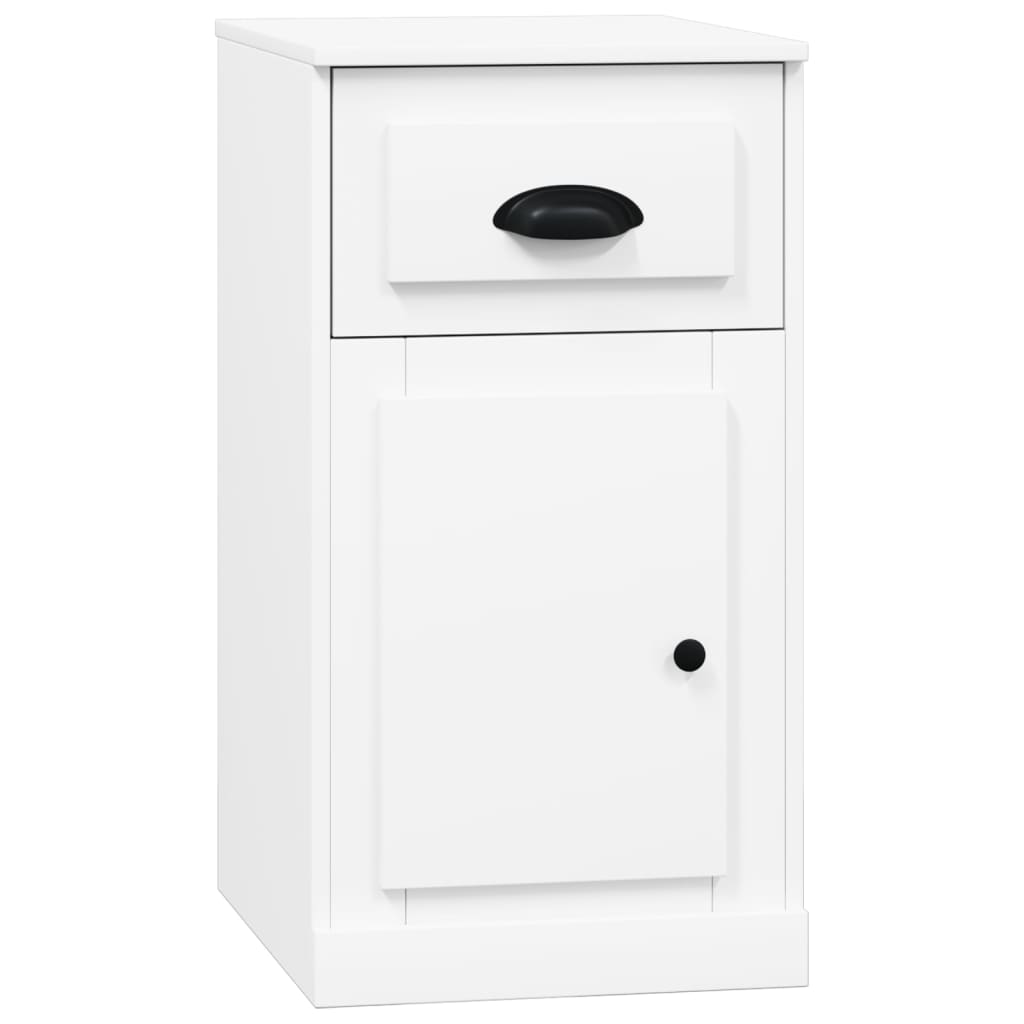 Side Cabinet with Drawer White 40x50x75 cm Wood Material