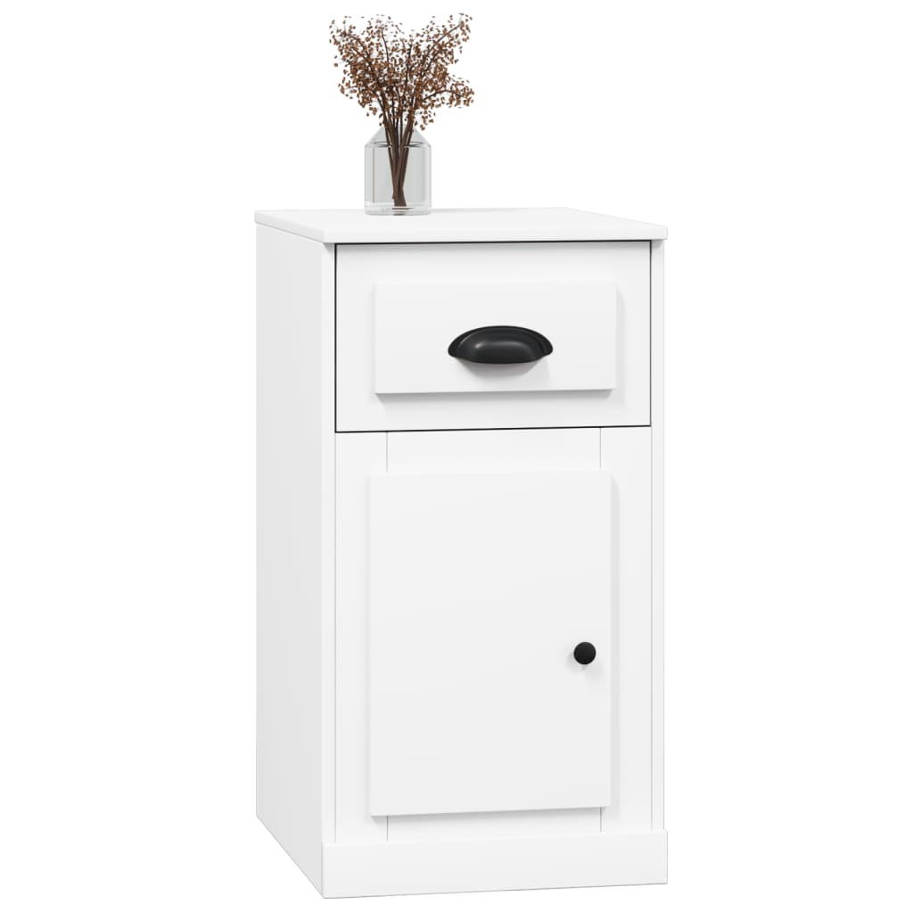 Side Cabinet with Drawer White 40x50x75 cm Wood Material