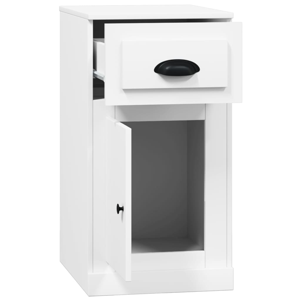 Side Cabinet with Drawer White 40x50x75 cm Wood Material