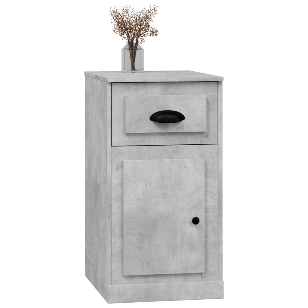 Side Cabinet with Drawer Concrete Grey 40x50x75 cm