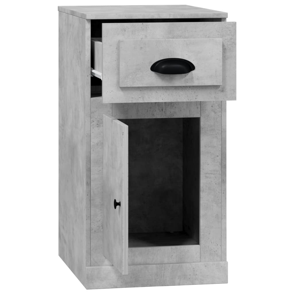 Side Cabinet with Drawer Concrete Grey 40x50x75 cm