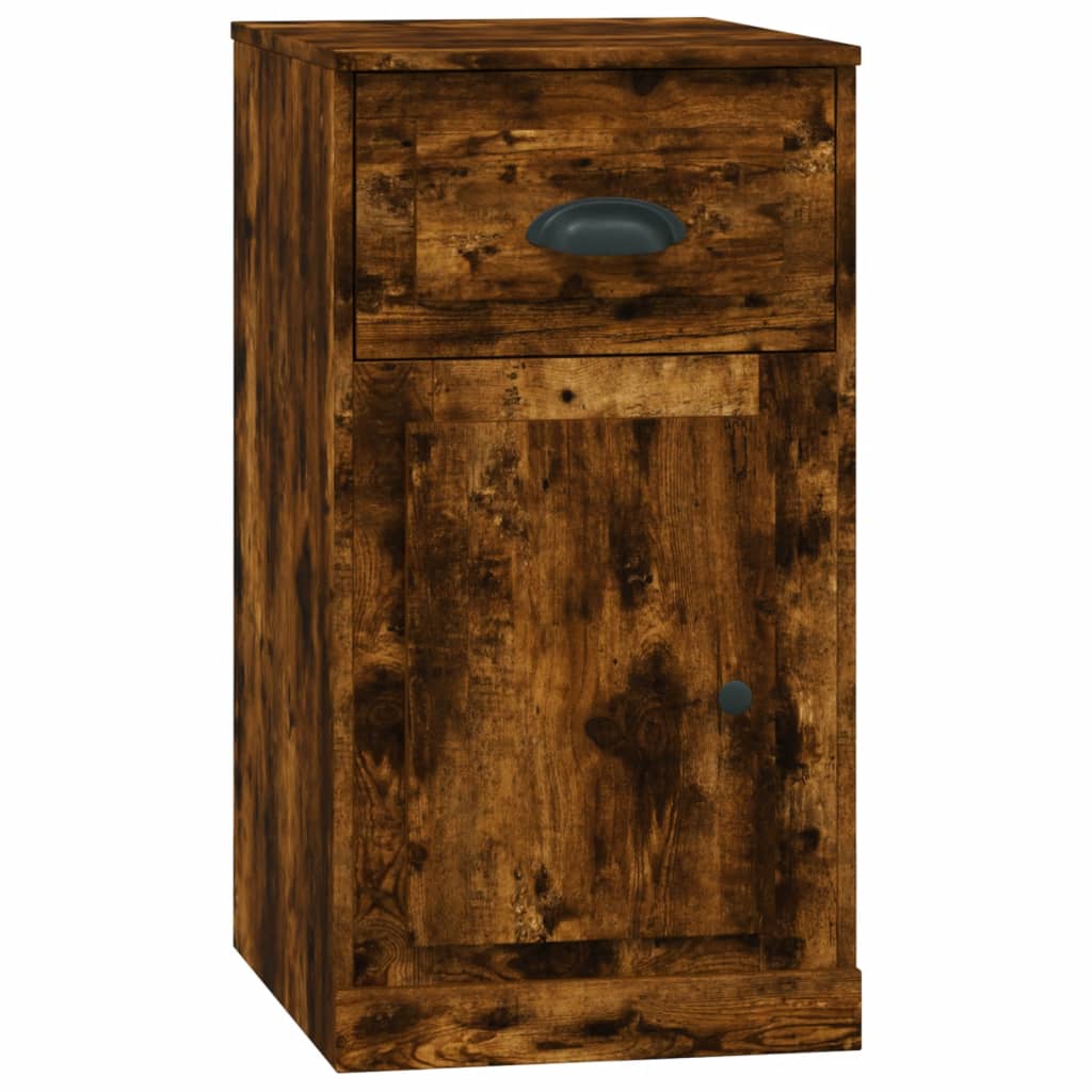 Side Cabinet with Drawer Smoked Oak 40x50x75 cm