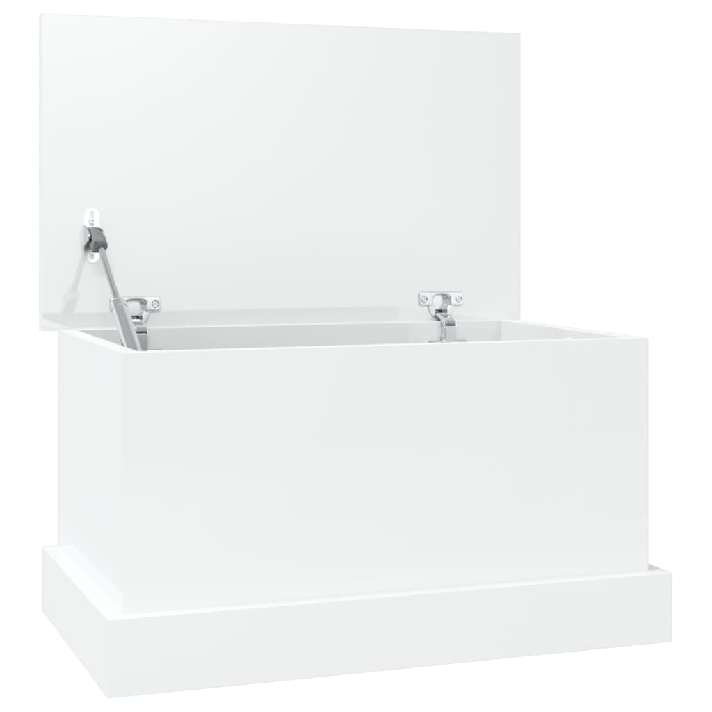 Chest High Gloss White 50x30x28 cm Wood Material