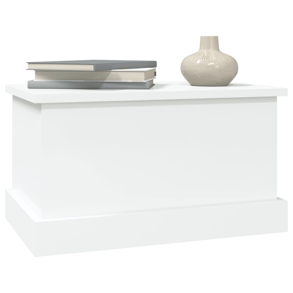 Chest High Gloss White 50x30x28 cm Wood Material