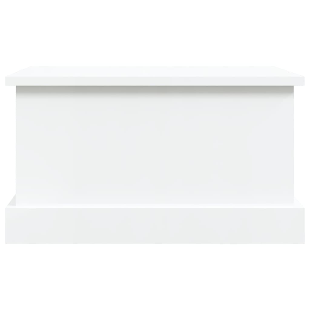 Chest High Gloss White 50x30x28 cm Wood Material