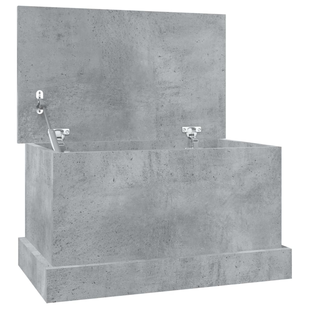 Chest Concrete Grey 50x30x28 cm Wood Material