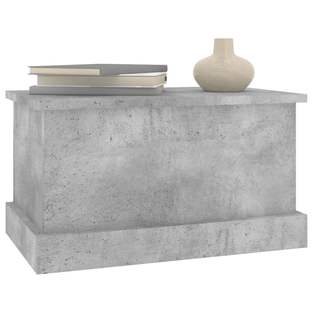 Chest Concrete Grey 50x30x28 cm Wood Material