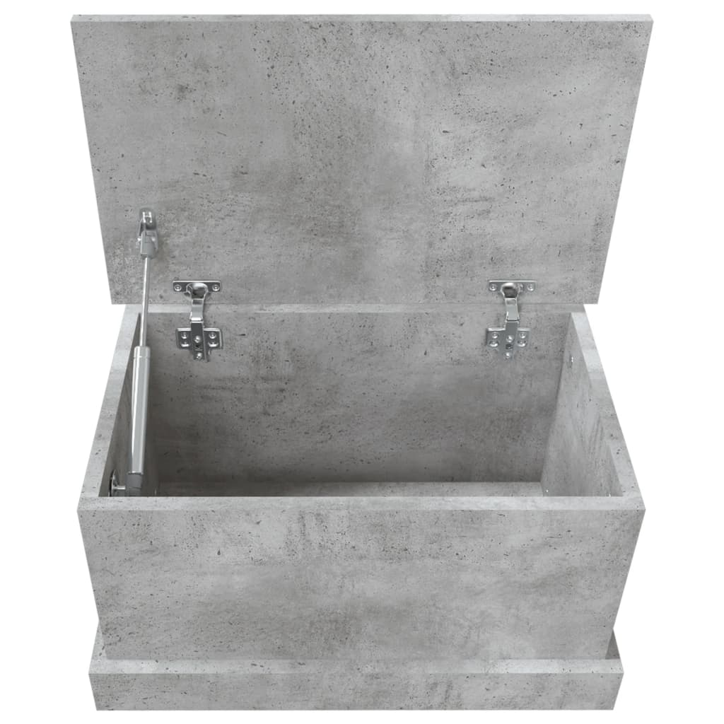 Chest Concrete Grey 50x30x28 cm Wood Material