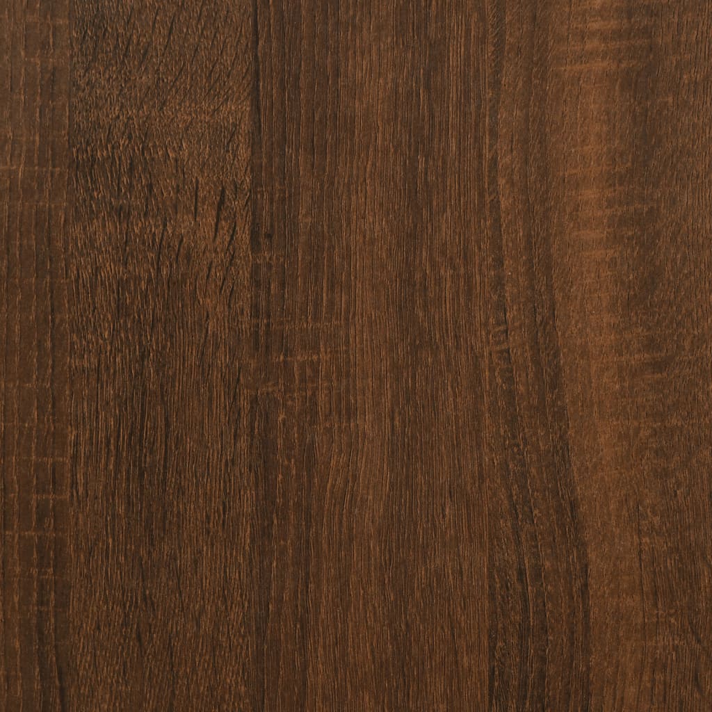 Chest Brown Oak Look 50x30x28 cm Wood Material