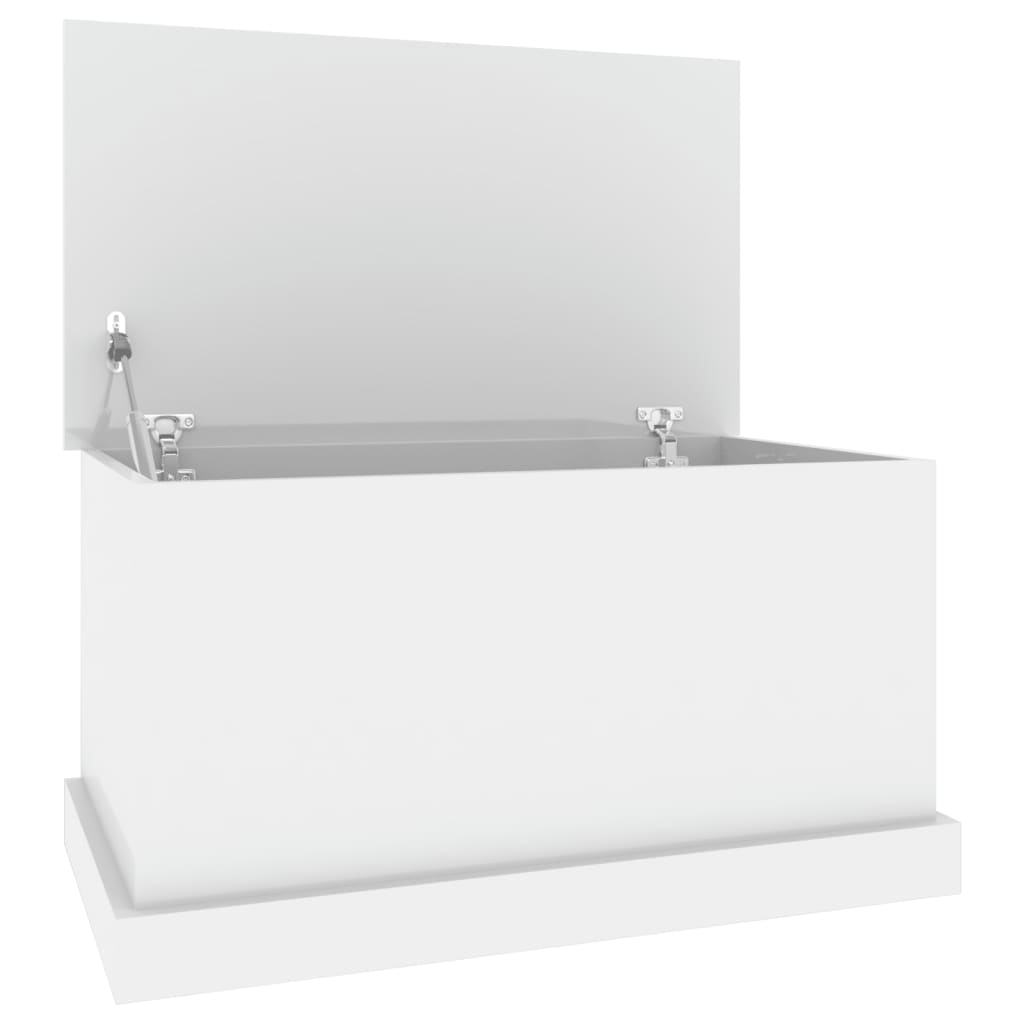 Chest High Gloss White 70x40x38 cm Wood Material