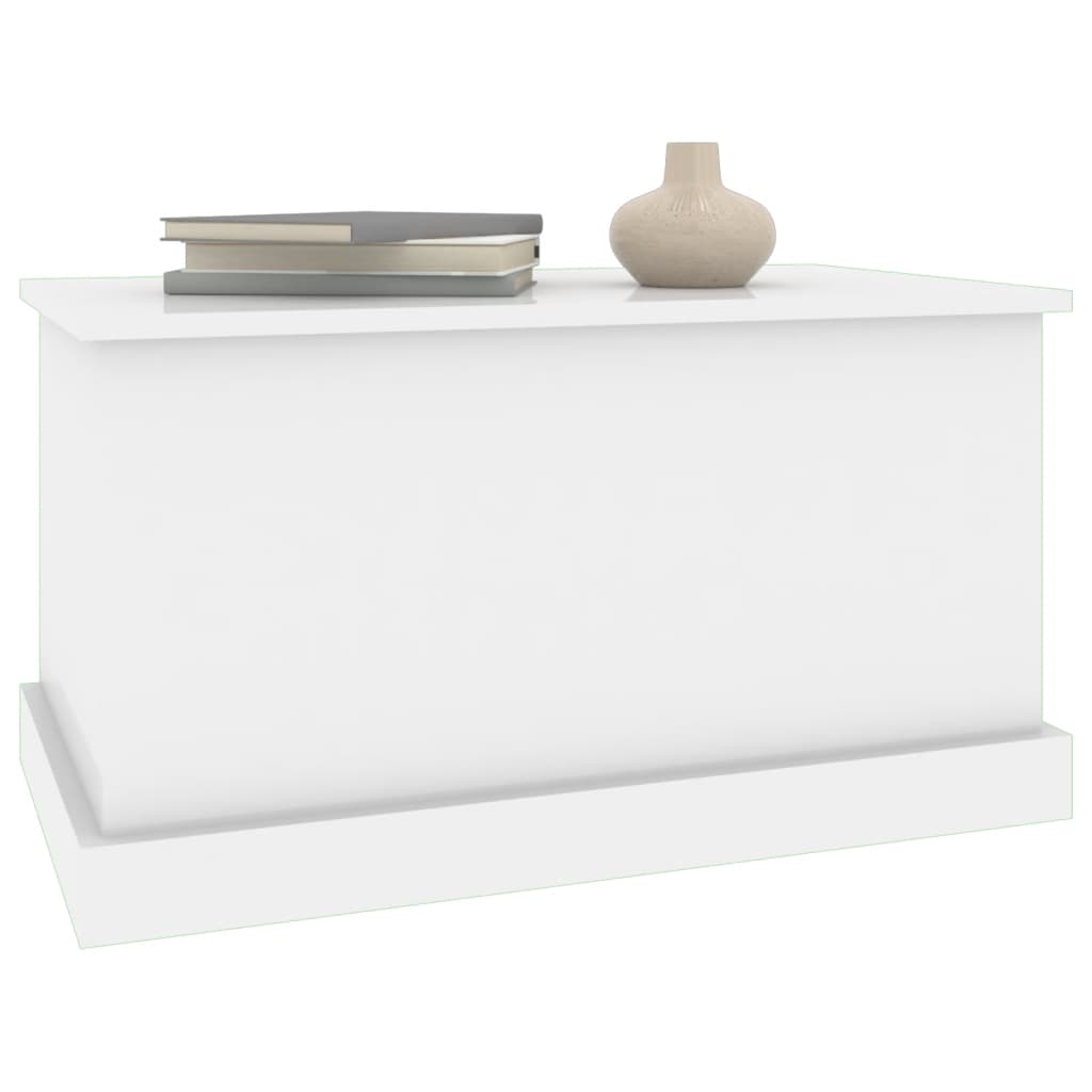 Chest High Gloss White 70x40x38 cm Wood Material