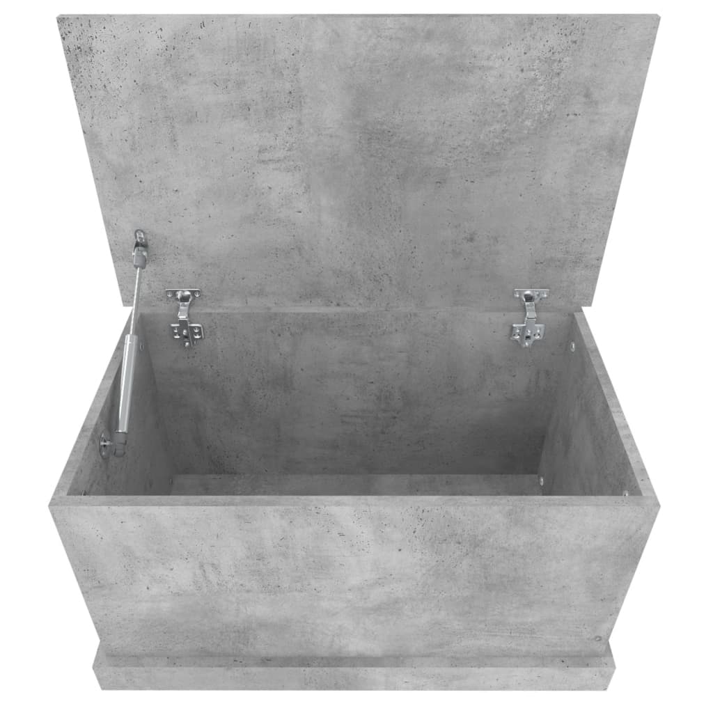 Chest Concrete Grey 70x40x38 cm Wood Material