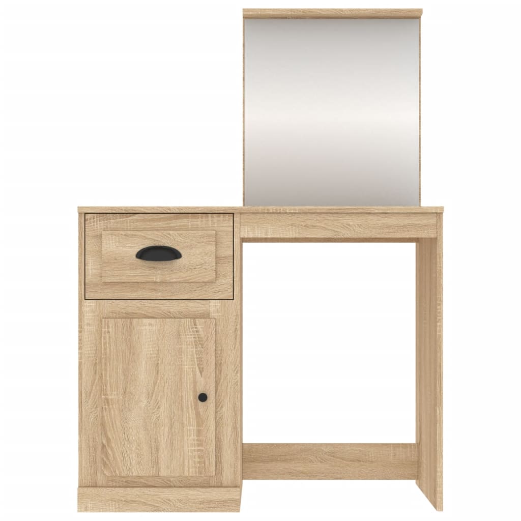 Dressing table with mirror Sonoma oak 90x50x132.5 cm