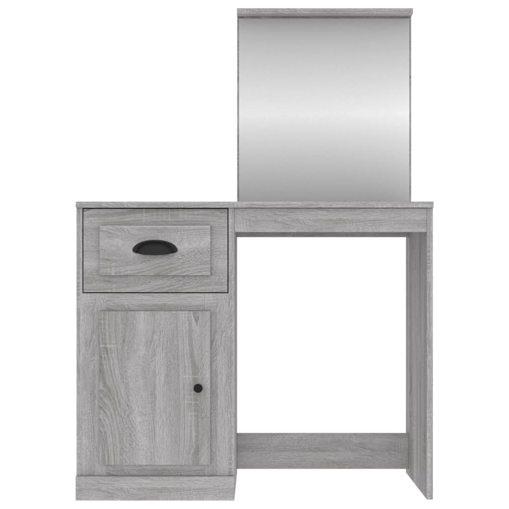 Dressing Table with Mirror Gray Sonoma 90x50x132.5 cm