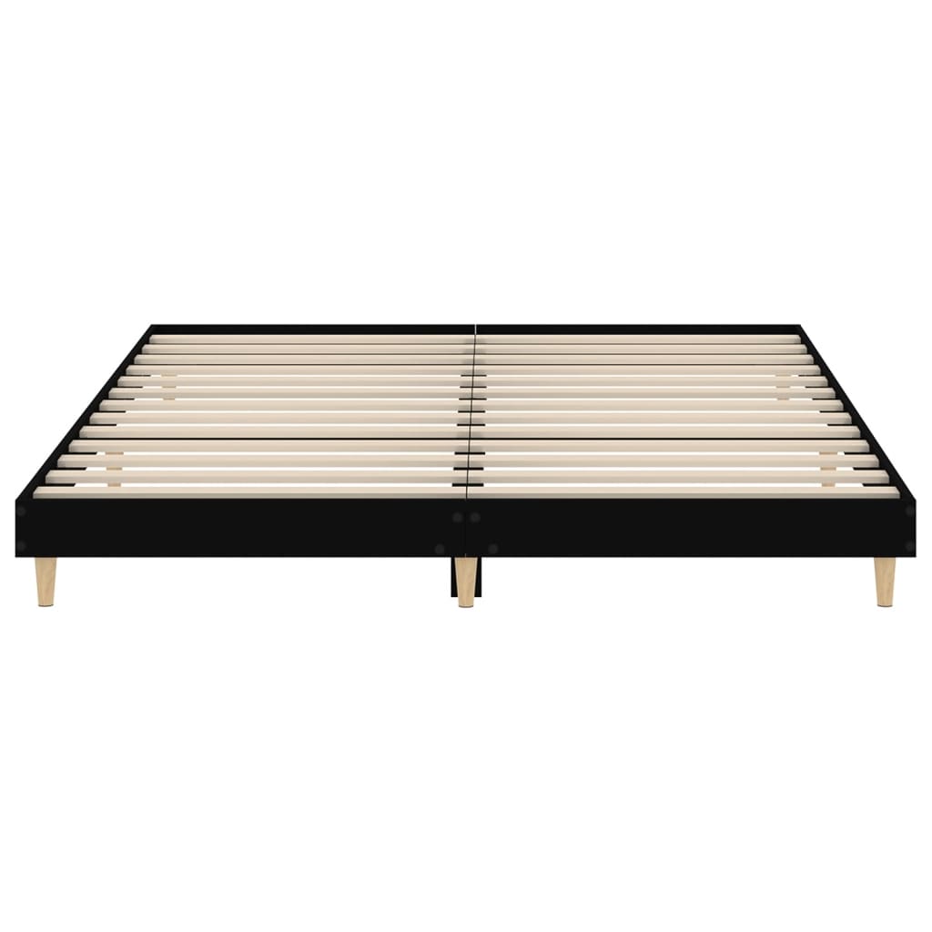 Bed frame without mattress Black 180x200 cm wood material