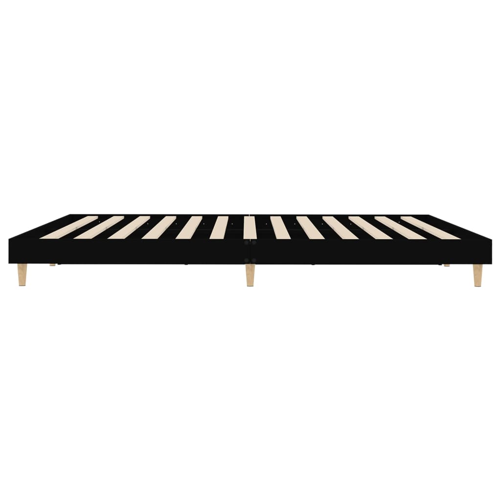 Bed frame without mattress Black 180x200 cm wood material