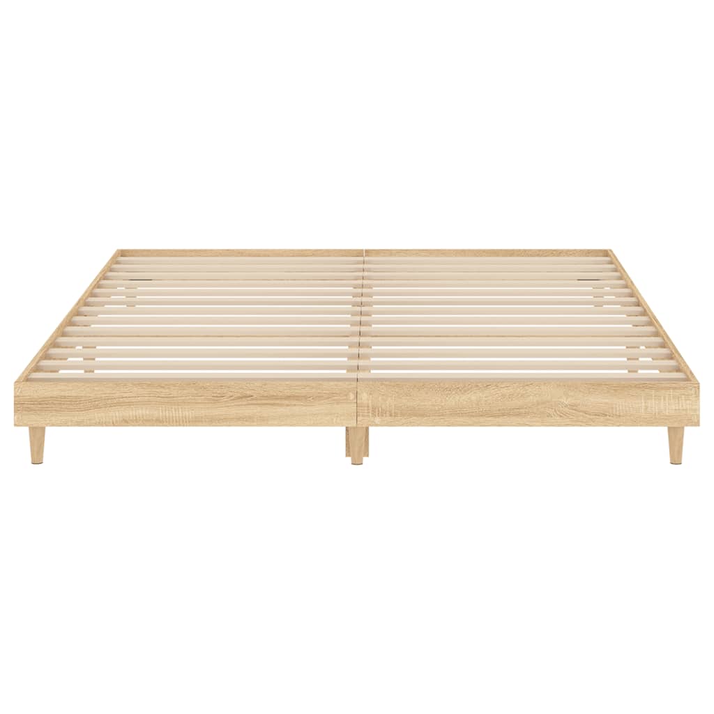 Bettgestell ohne Matratze Sonoma-Eiche 160x200 cm Holzwerkstoff