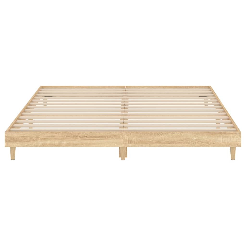 Bettgestell ohne Matratze Sonoma-Eiche 150x200 cm Holzwerkstoff