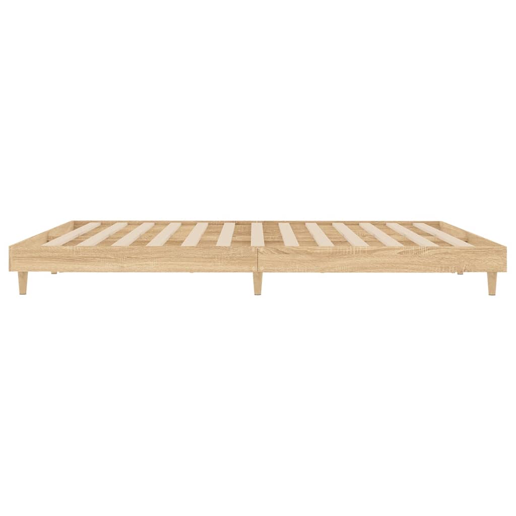 Bettgestell ohne Matratze Sonoma-Eiche 150x200 cm Holzwerkstoff