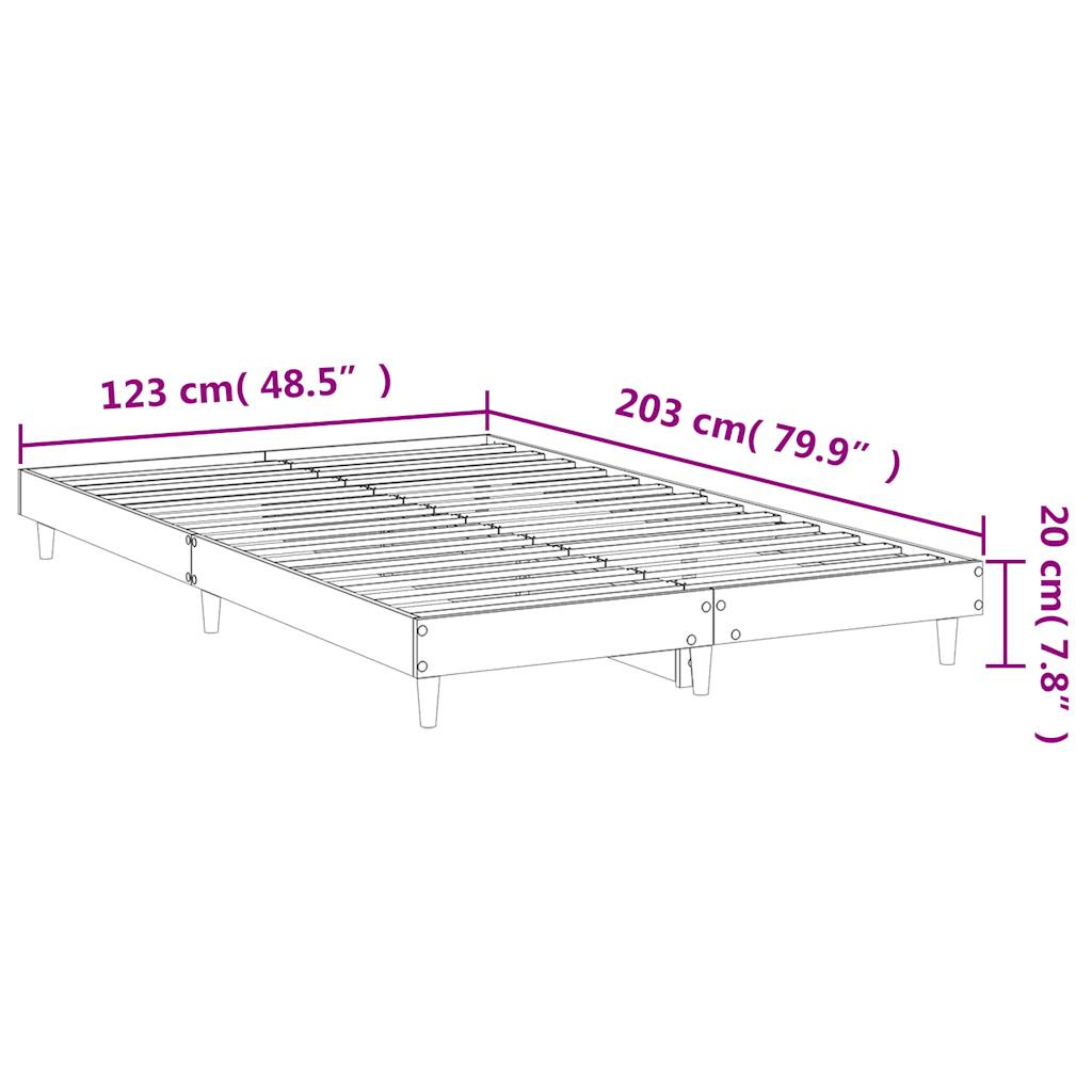 Bettgestell ohne Matratze Sonoma-Eiche 120x200 cm Holzwerkstoff