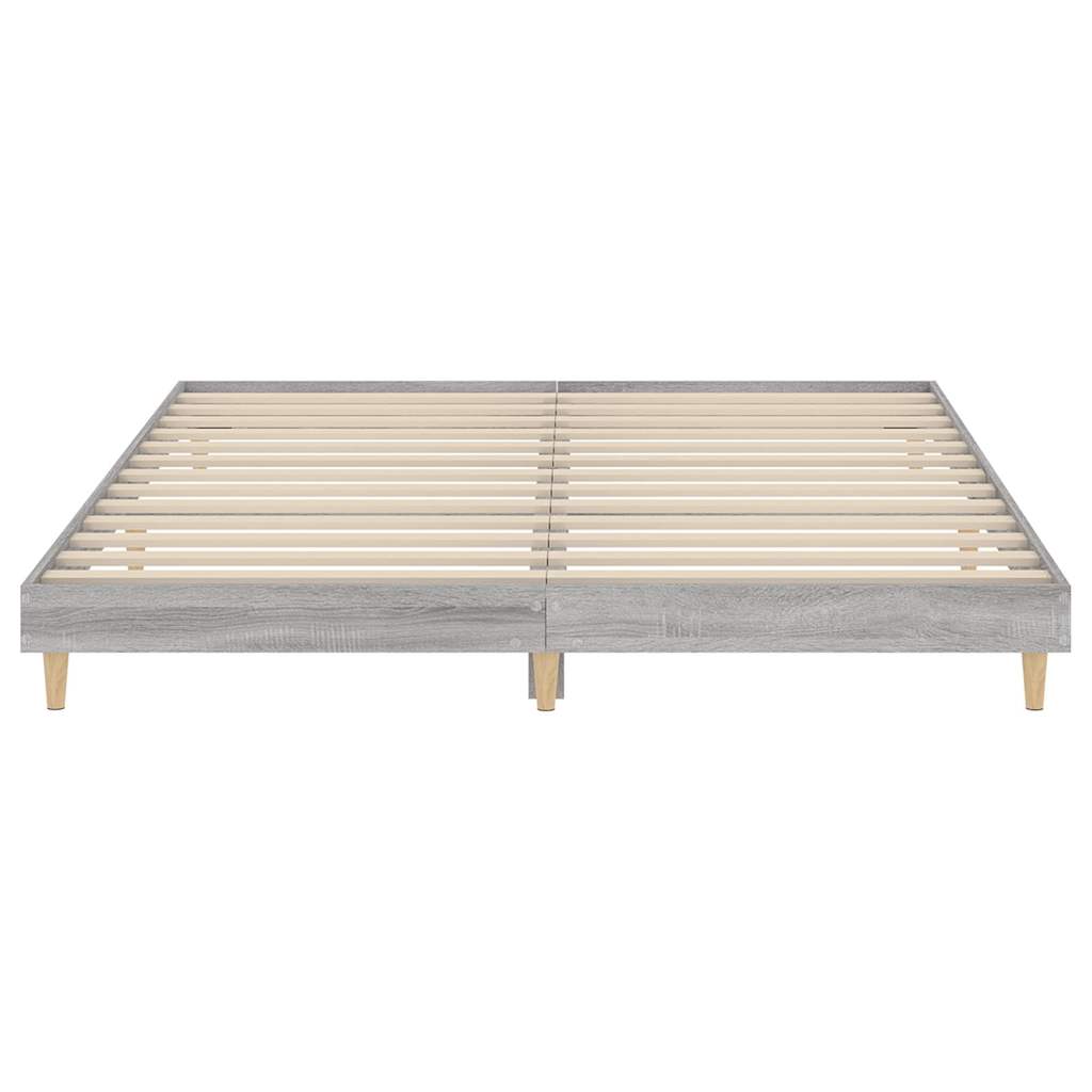 Bed frame Grey Sonoma 120x200 cm wood material