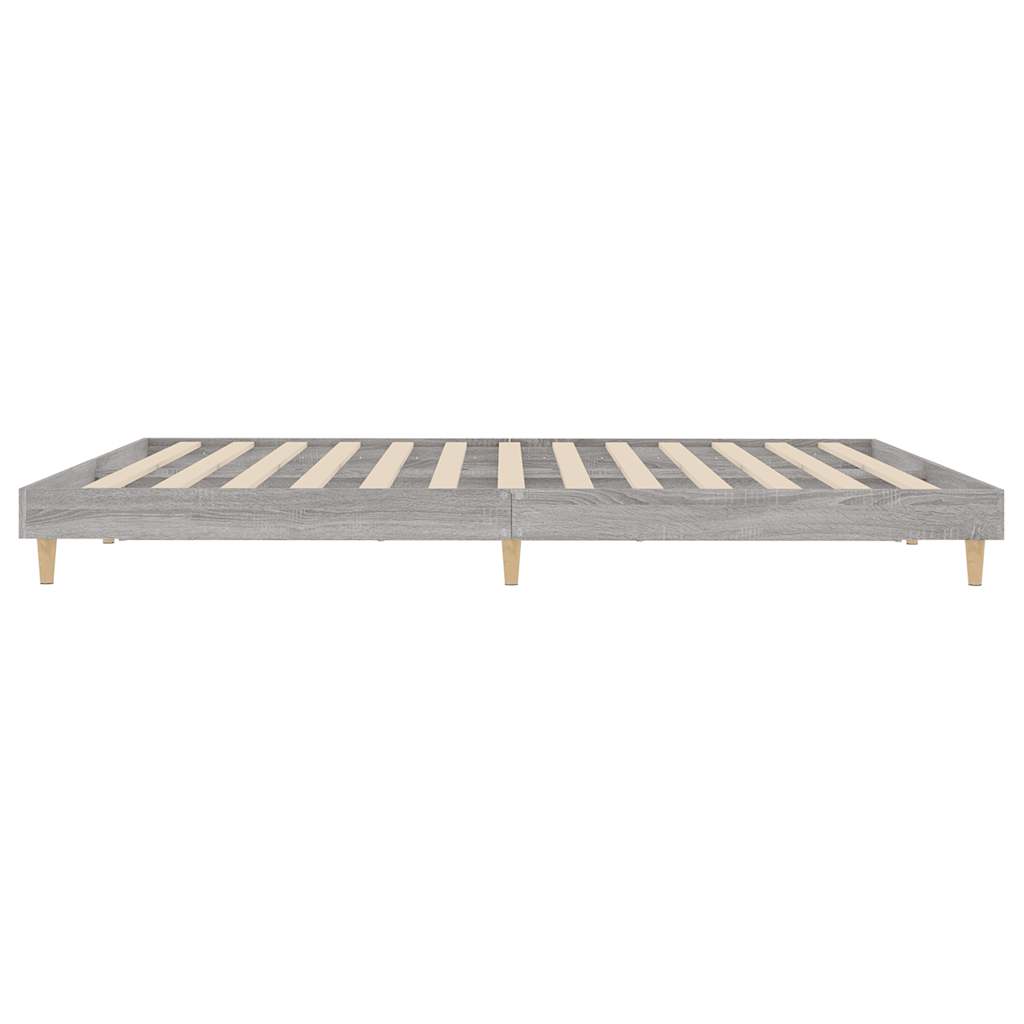 Bed frame Grey Sonoma 120x200 cm wood material