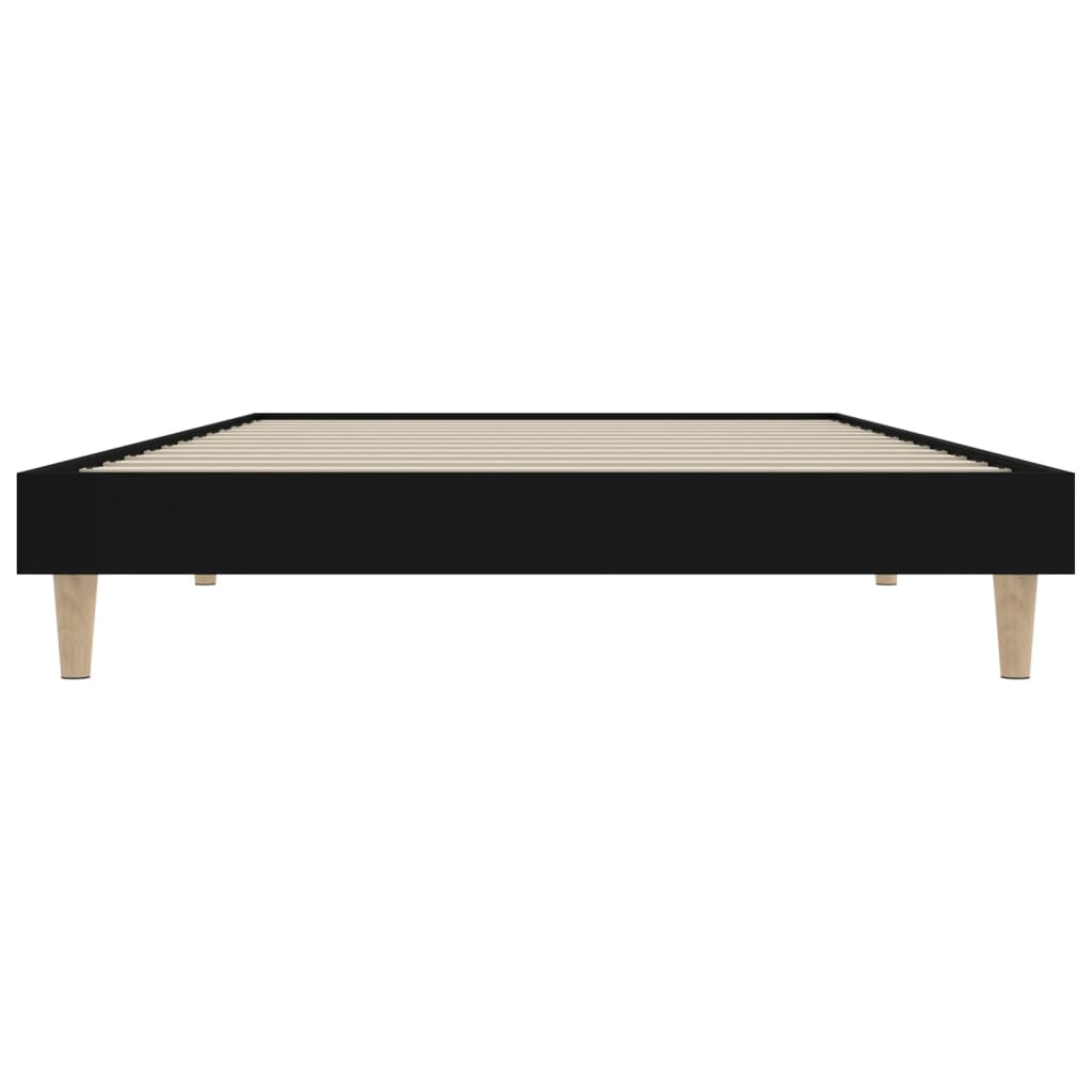 Bed frame black 100x200 cm wood material