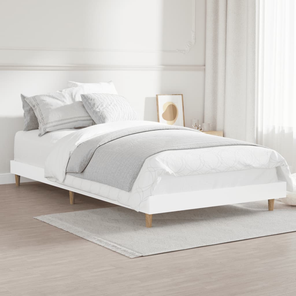 Bed frame white 90x200 cm wood material