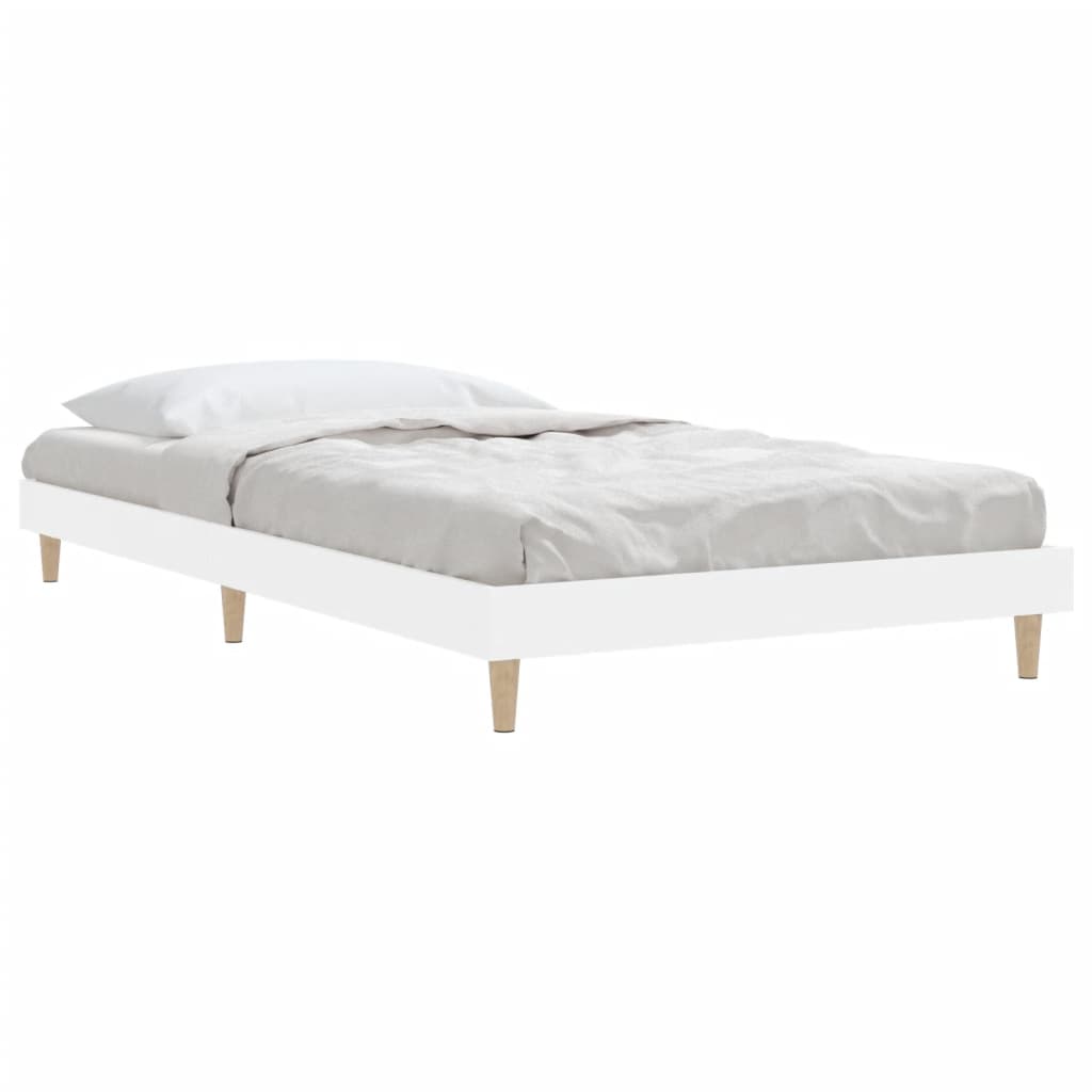 Bed frame white 90x200 cm wood material