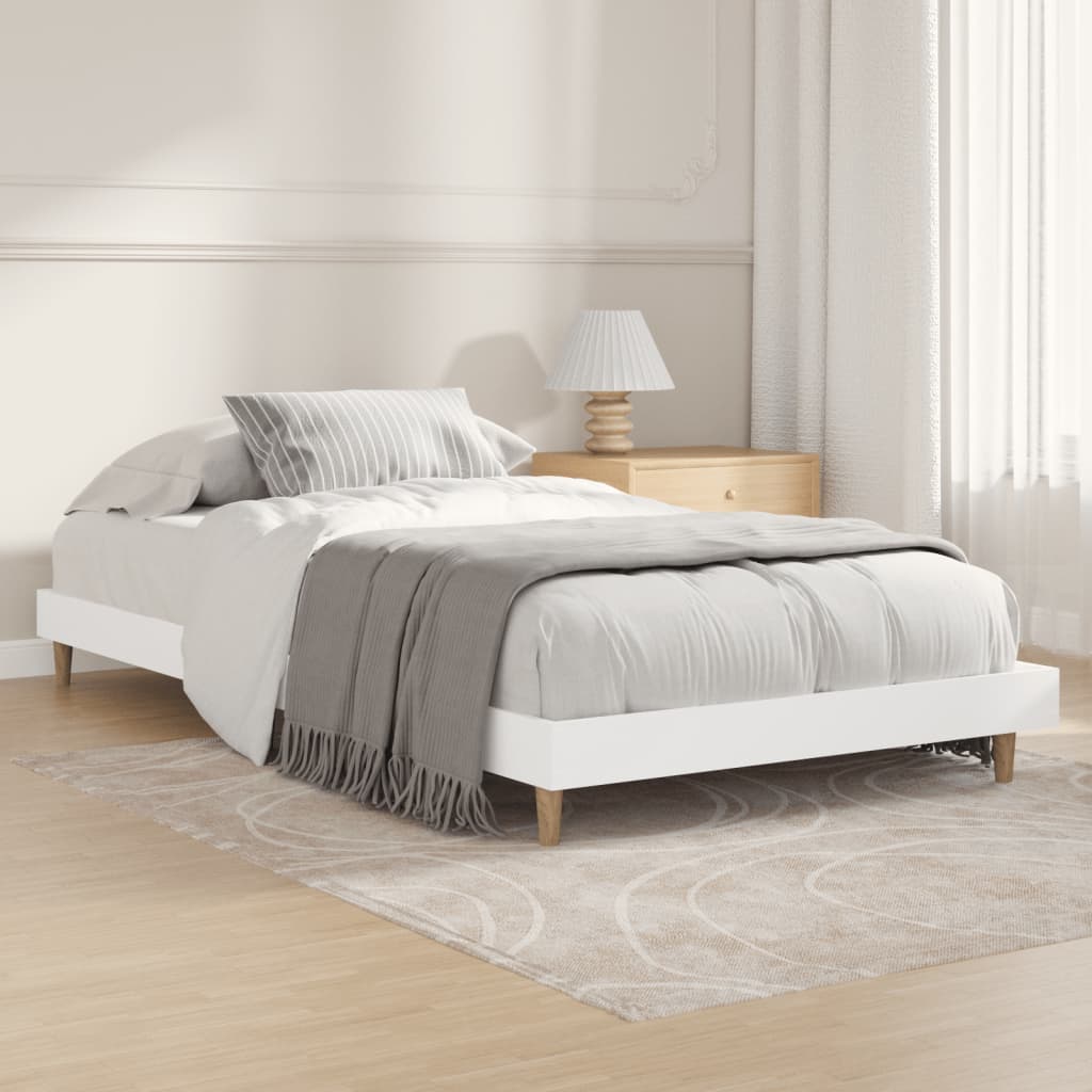 Bed frame white 90x200 cm wood material