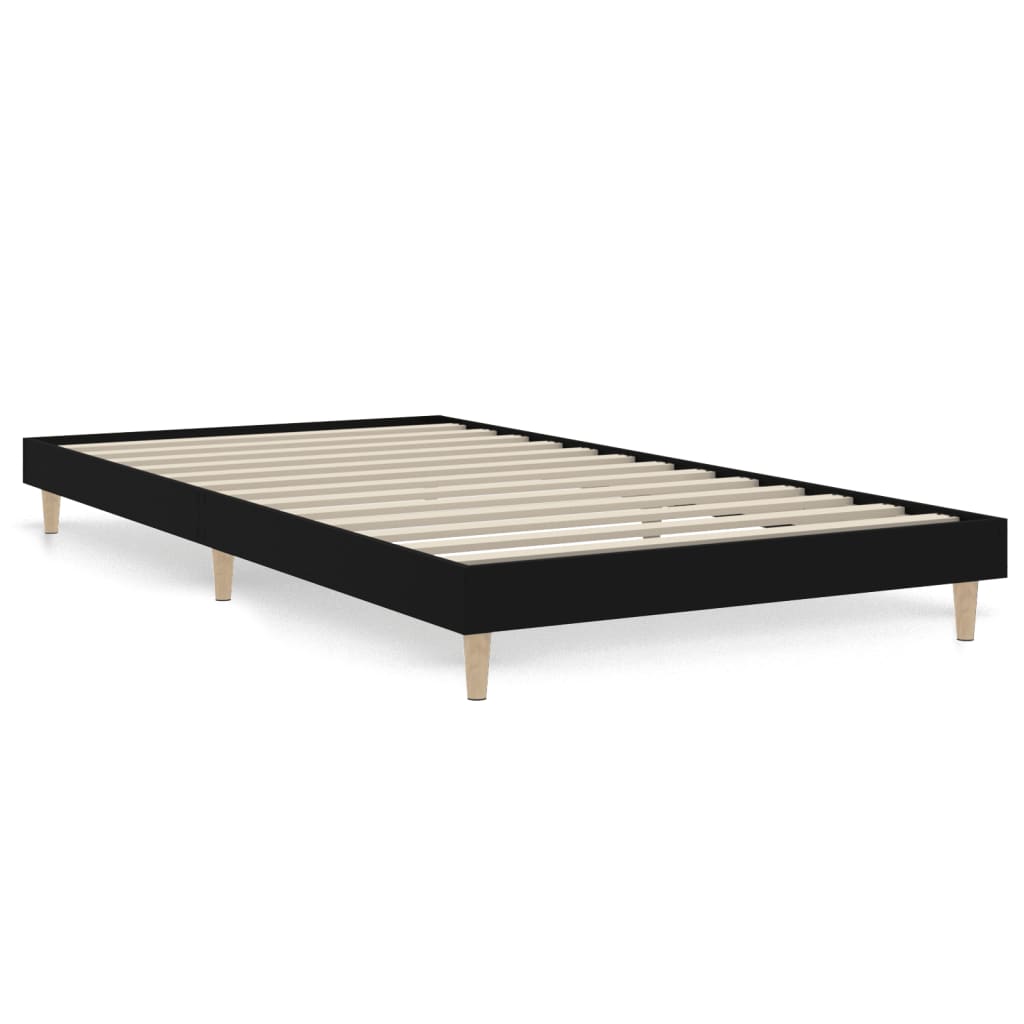 Bed frame black 90x200 cm wood material