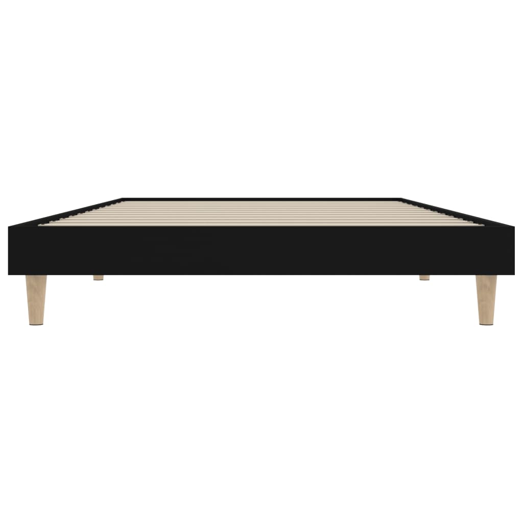 Bed frame black 90x200 cm wood material