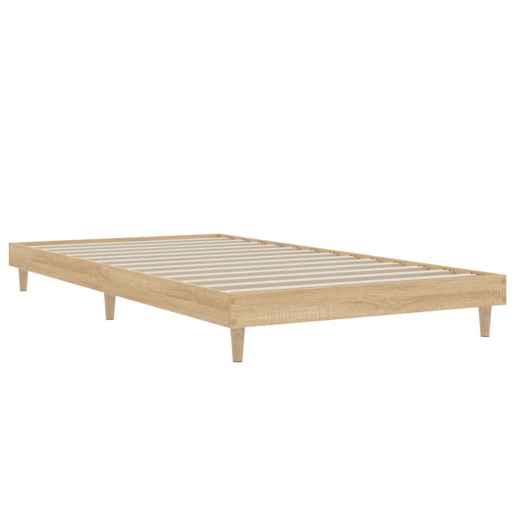 Bed frame without mattress Sonoma oak 90x200 cm wood material