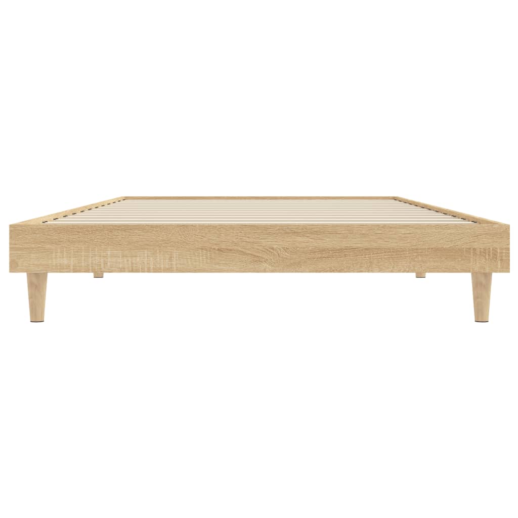 Bed frame without mattress Sonoma oak 90x200 cm wood material