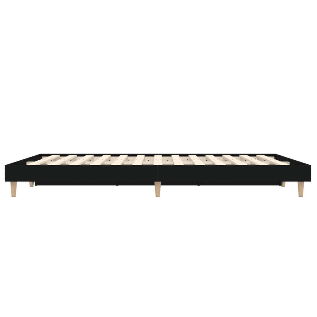 Bed frame black 140x190 cm wood material