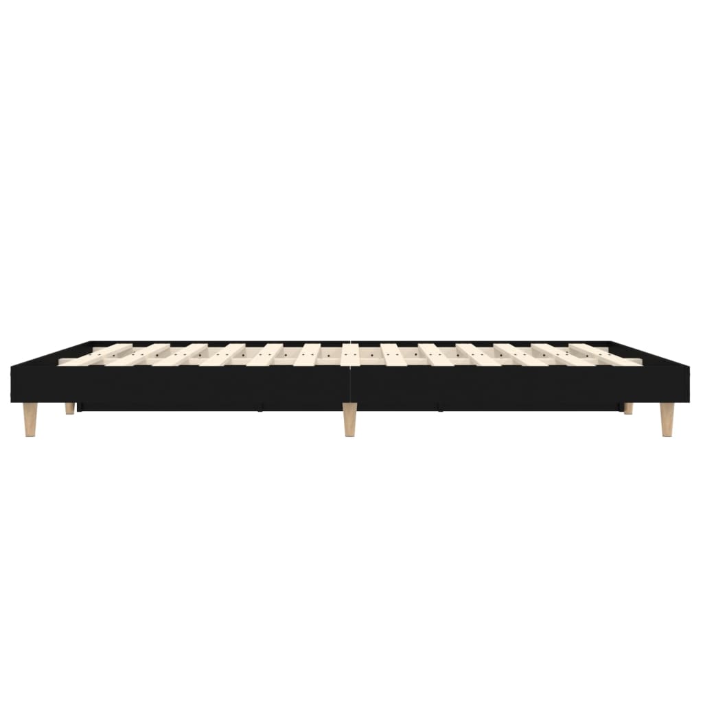 Bed frame black 135x190 cm wood material