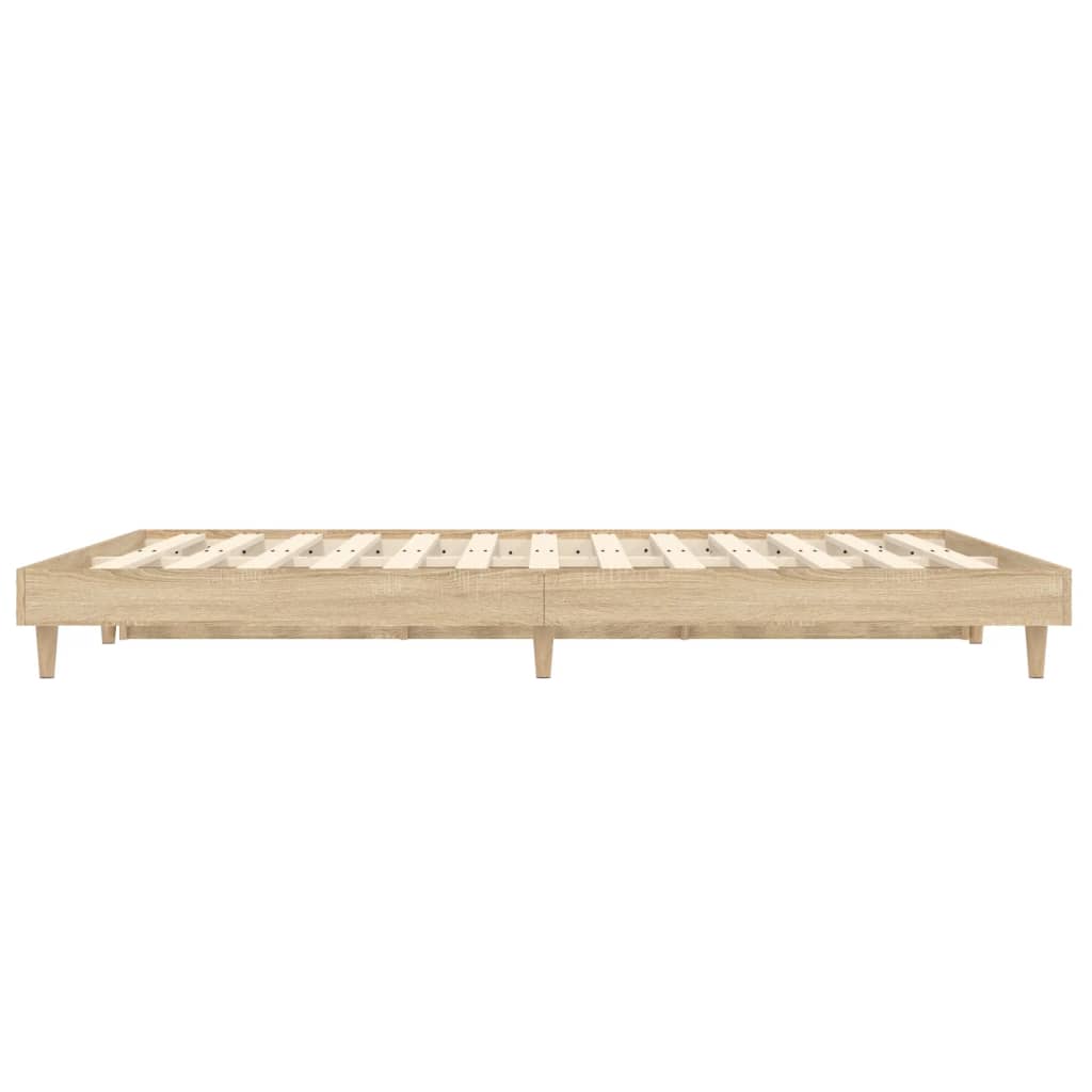 Bettgestell Sonoma-Eiche 135x190 cm Holzwerkstoff