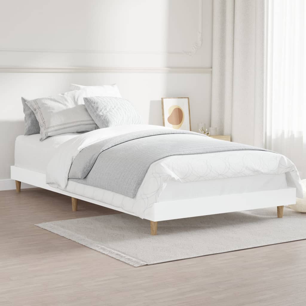 Bed frame white 90x190 cm wood material